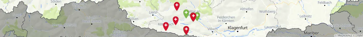 Map view for Pharmacies emergency services nearby Irschen (Spittal an der Drau, Kärnten)